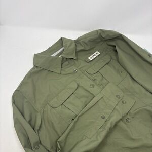 Magellan Button Up Women XS Laguna Madre Green Relaxed UPF 30 Fishing Gorpcore